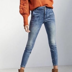 Pilcro and the Letterpress High Rise Darted Skinny Jeans